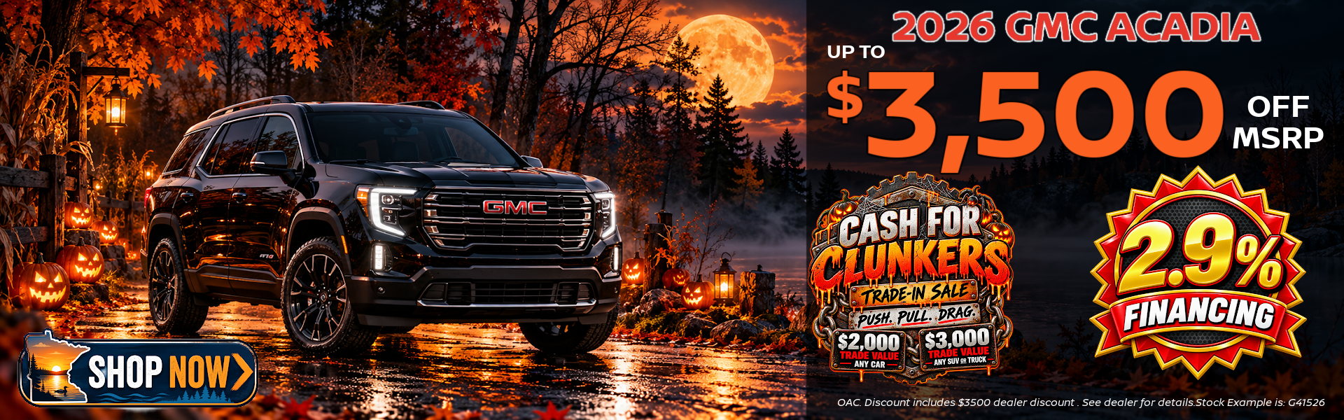 Big savings on GMC Acadia this month