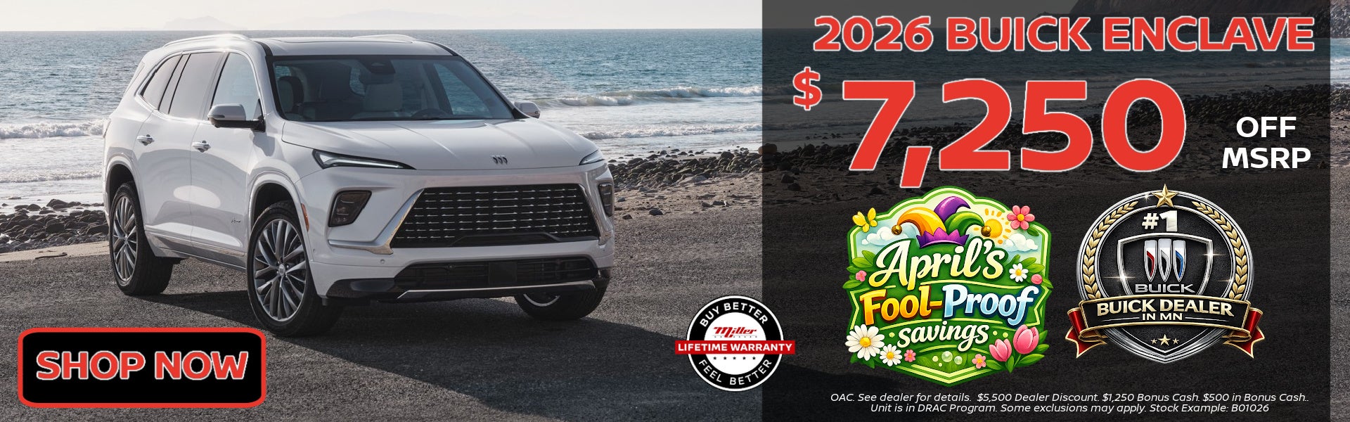 Big Savings on Buick Enclave this April at Miller Auto