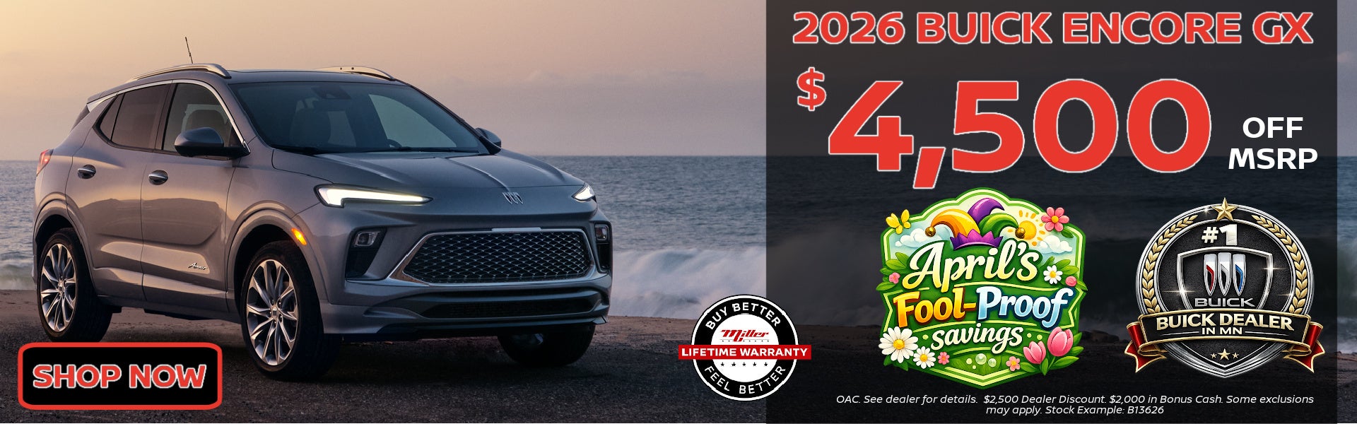Big Savings on the Buick Encore this April at MIller Auto