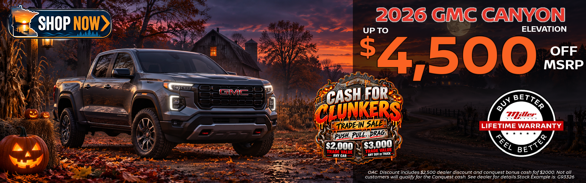 Big savings on GMC Canyon this month
