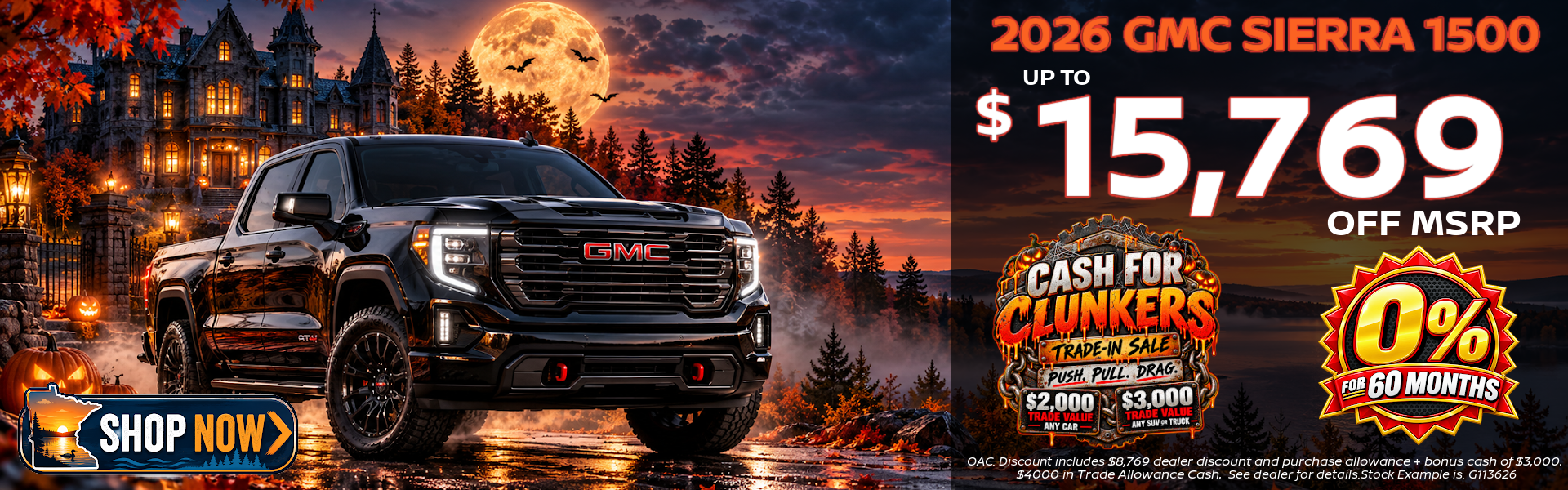 Spooky savings on GMC Sierra Trucks