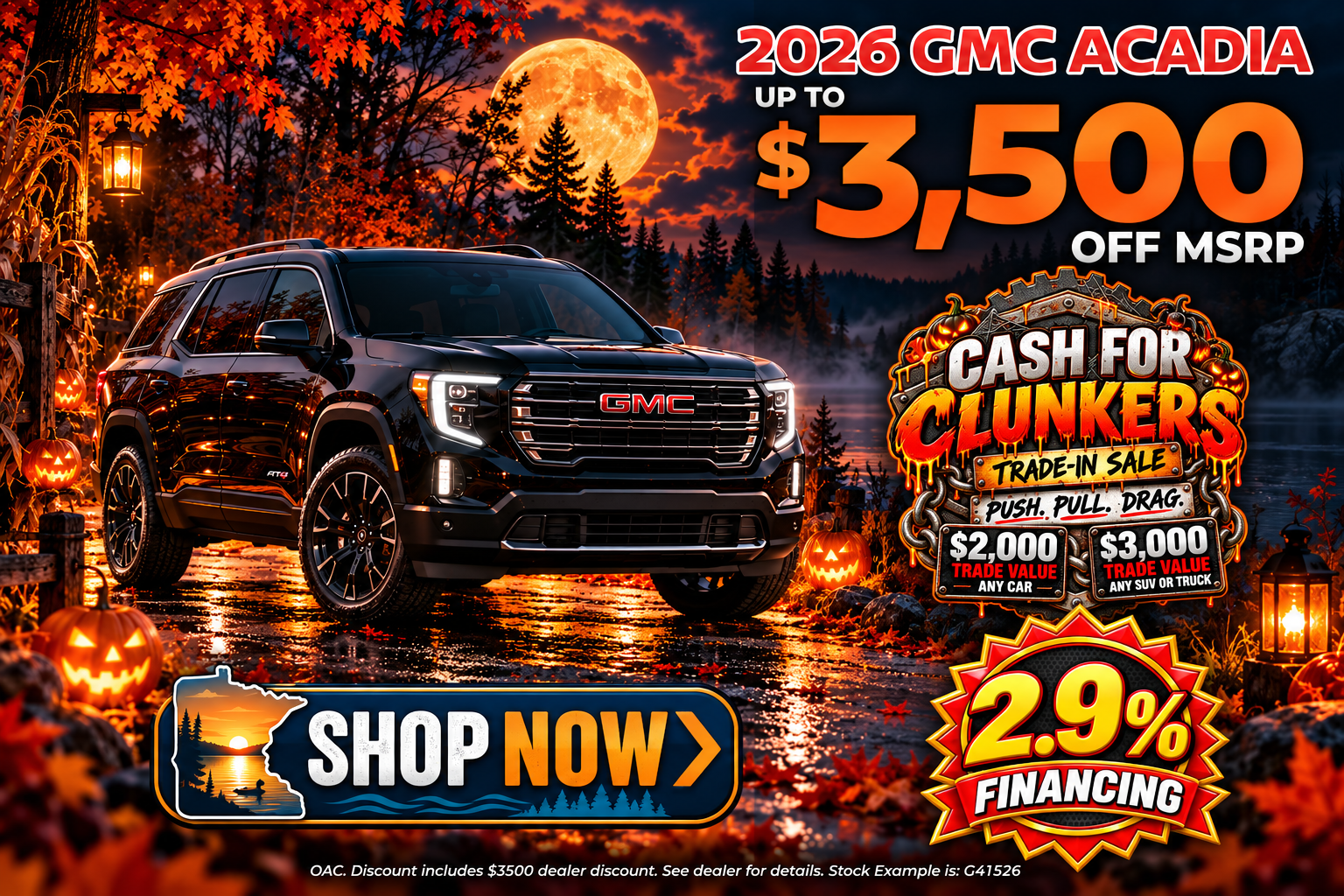 Big Savings on Acadia this month