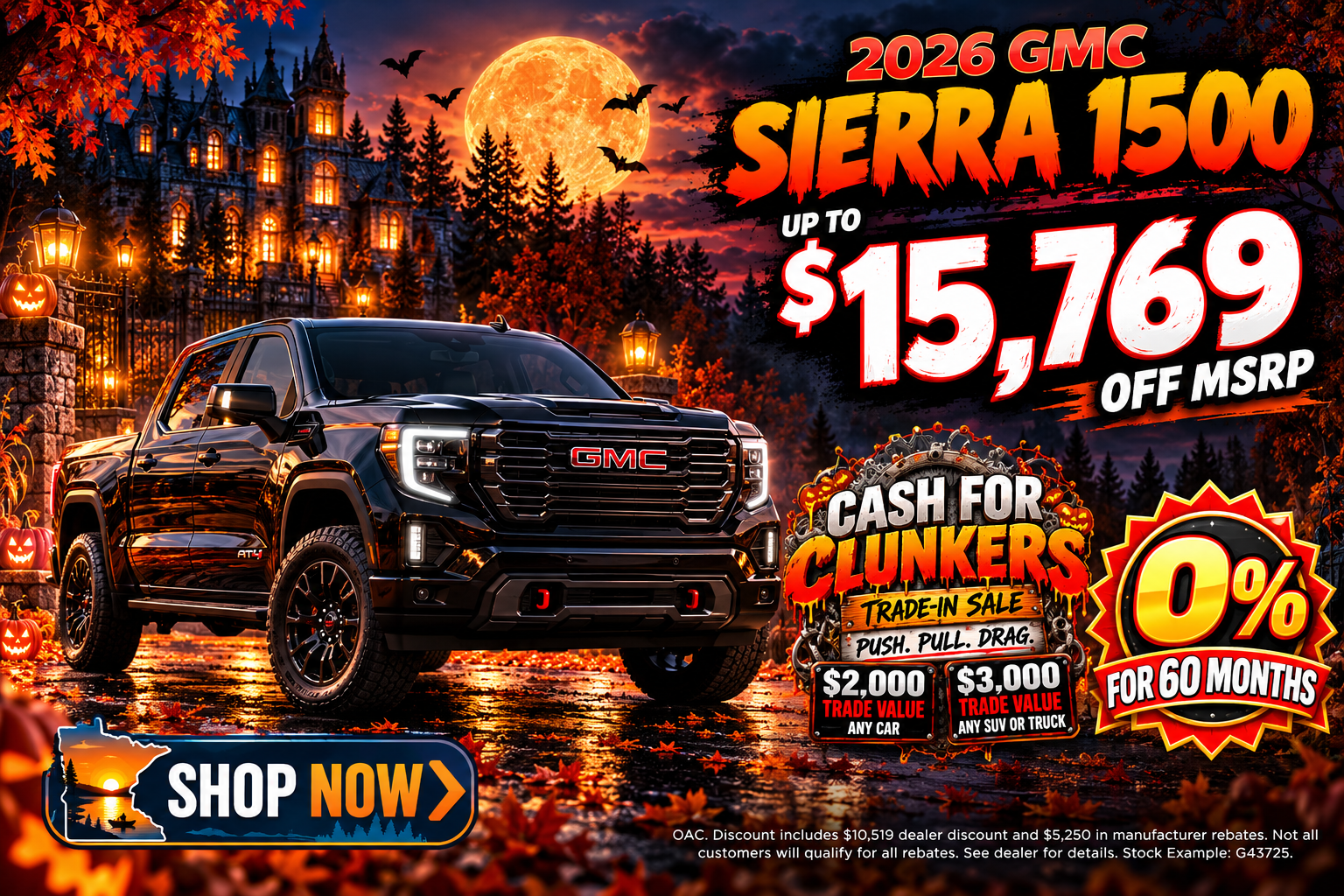 Big savings on GMC Sierra this month