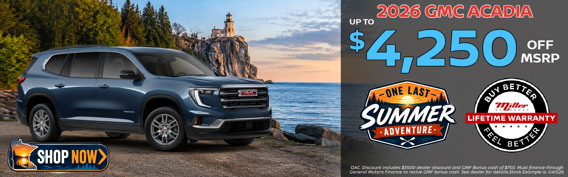 Big Savings on GMC Acadia this month