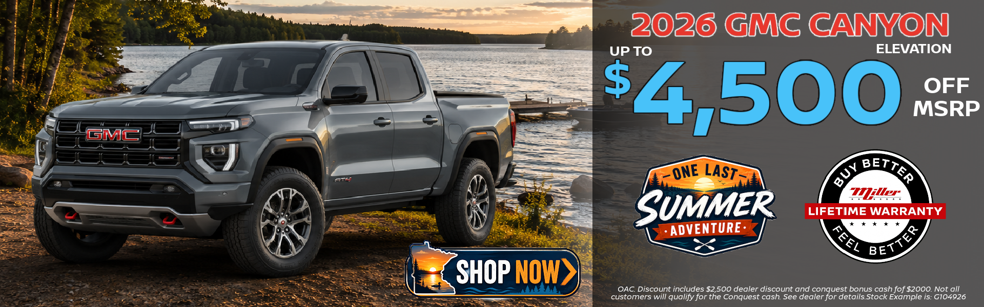 Big Savings on the GMC Canyon this month