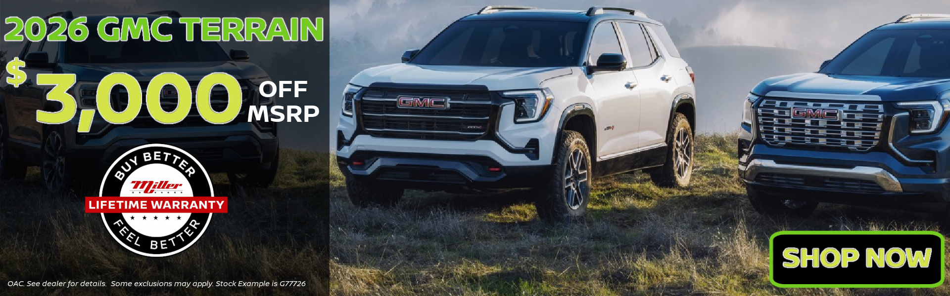 Big Savings on GMC and Buick at Miller Auto
