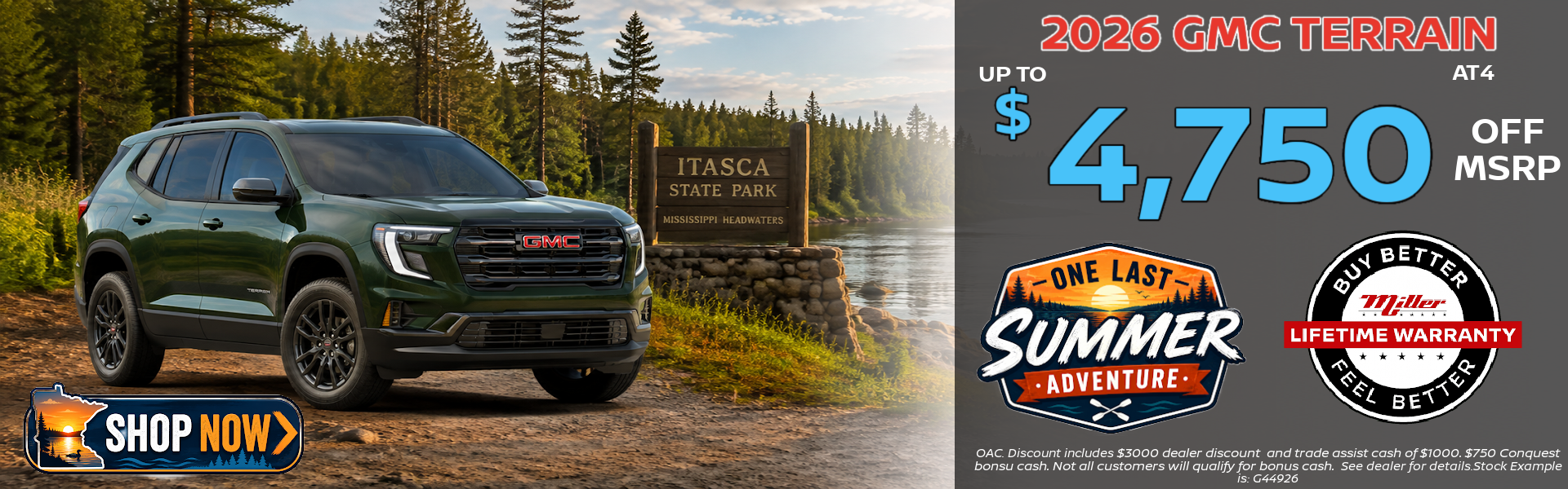 Big discount on GMC Terrain this month